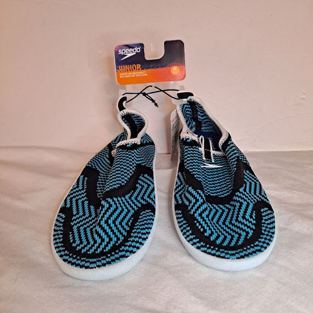 Speedo Junior Surf Strider Water Shoes Big Kid Size M (2/3) Blue Black